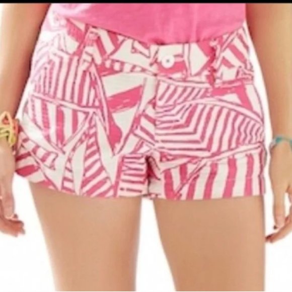 Lilly Pulitzer The Callahan Capri Pink Yacht Sea Shorts Size 2 - Picture 4 of 4